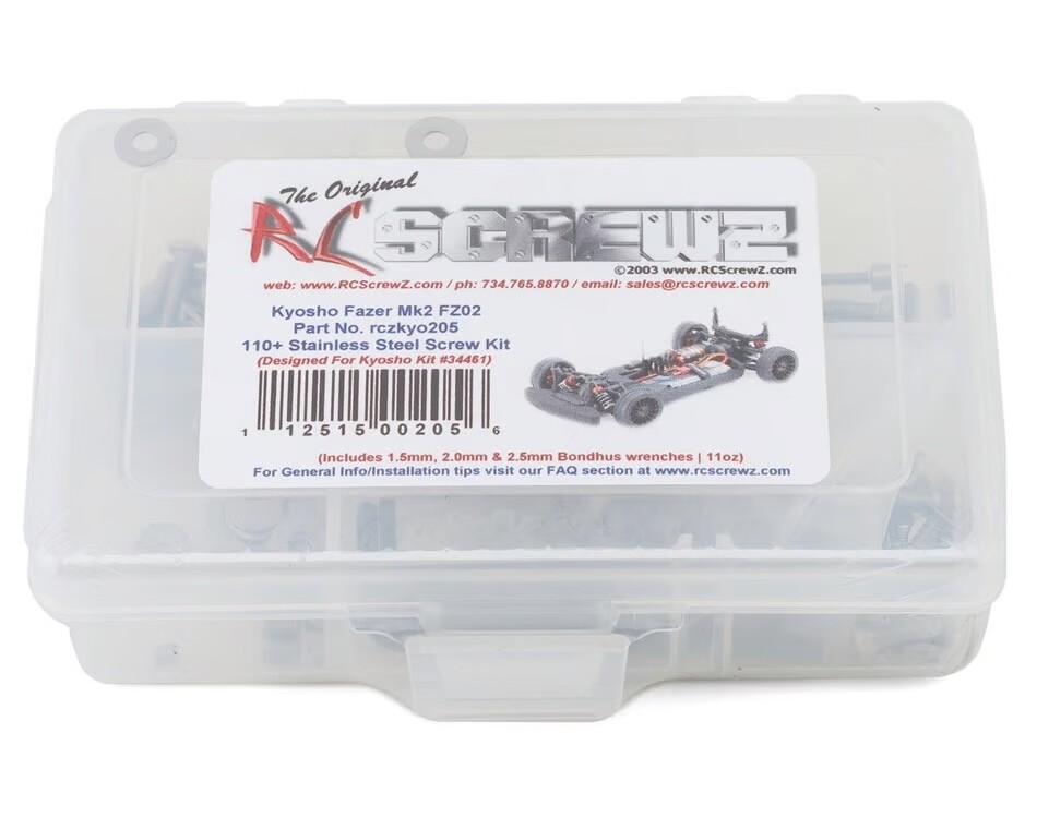 RCZKYO205 RC Screwz Kyosho Fazer Mk2 FZ02 Stainless Steel Screw Kit