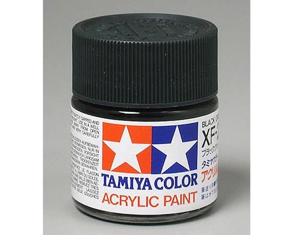 TAM81327 Tamiya XF-27 Flat Black Green Acrylic Paint (23ml)