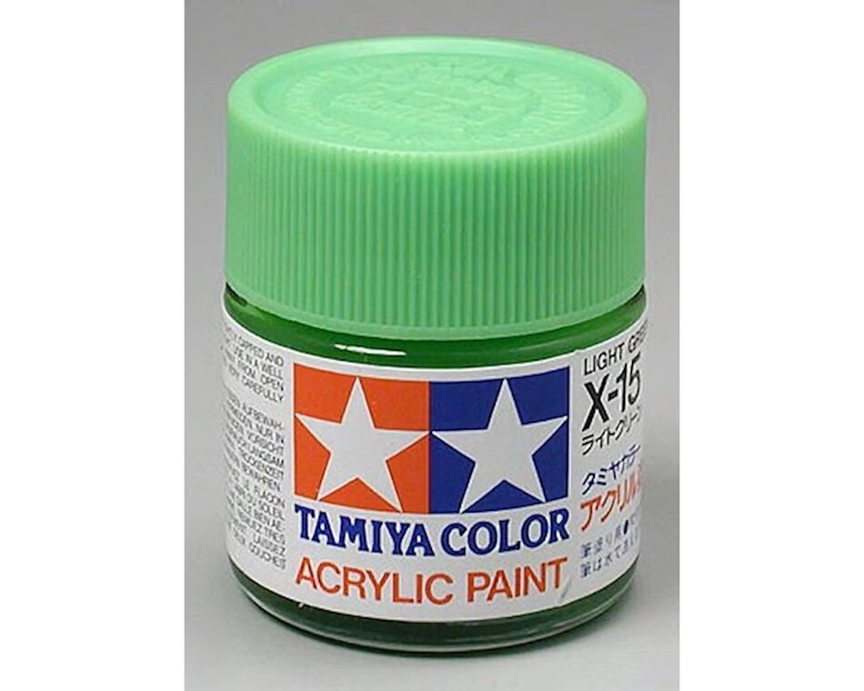 TAM81015 Tamiya X-15 Light Green Gloss Finish Paint (23ml)