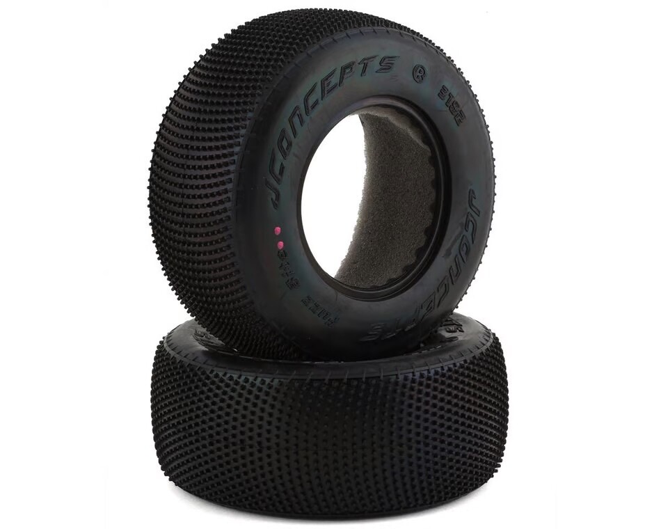JCO3192-010 JConcepts Fuzz Bite Short Course Carpet Tires (2) (Pink)