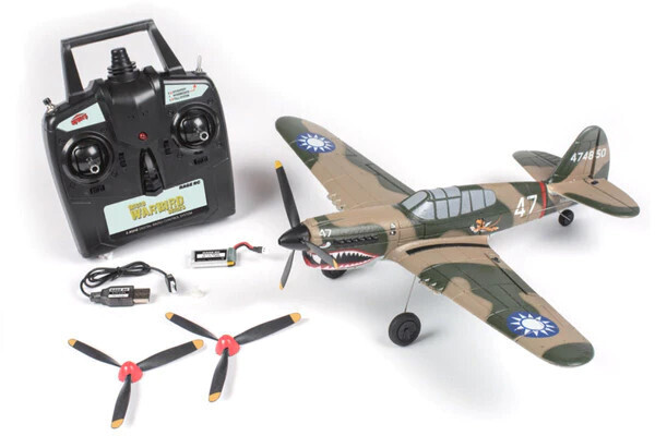 RGRA1305 Rage R/C - Curtiss P-40 Warhawk Micro RTF Airplane w/PASS