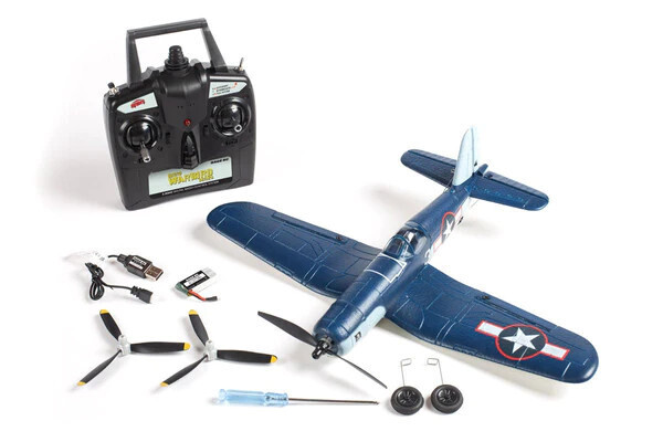 RGRA1301V2 Rage R/C - F4U Corsair Jolly Rogers Micro RTF Airplane with PASS (Pilot Assist Stability Software) System