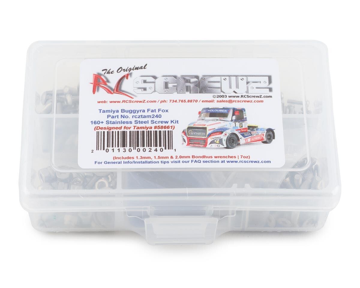 RCZTAM240 RC Screwz Tamiya Buggyra Fat Fox Stainless Steel Screw Kit