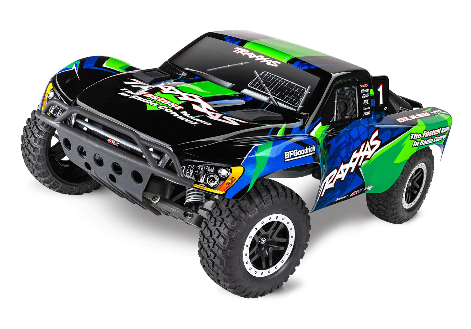 58276-74 -GRN  Fully assembled with Traxxas Stability Management TSM®, TQi™ 2.4 GHz radio system, Velineon® brushless power system, Pro Series Magnum 272R™ Transmission, and Clipless ProGraphix® race
