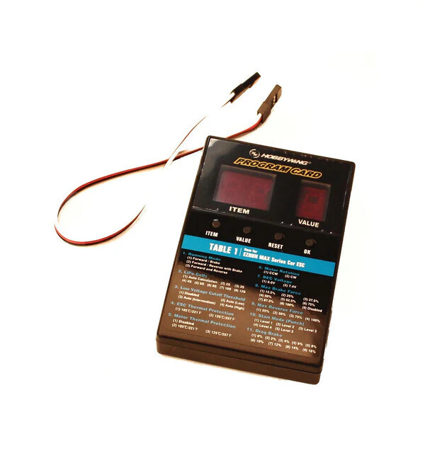 HWI30501003 Hobbywing - LED Program Card - General Use for Cars, Boats, and Air Use