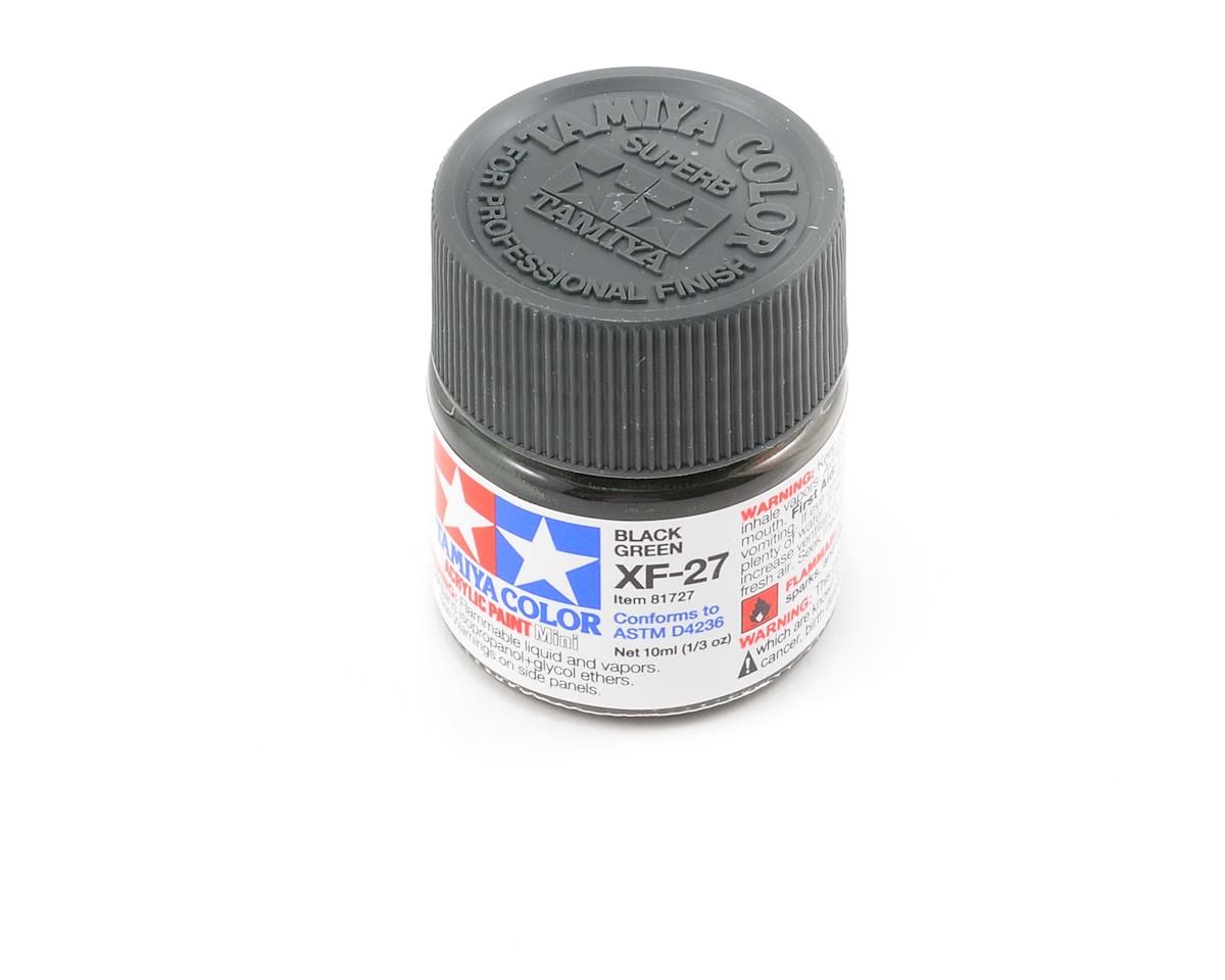 TAM81727 Tamiya XF-27 Flat Black Green Acrylic Paint (10ml)