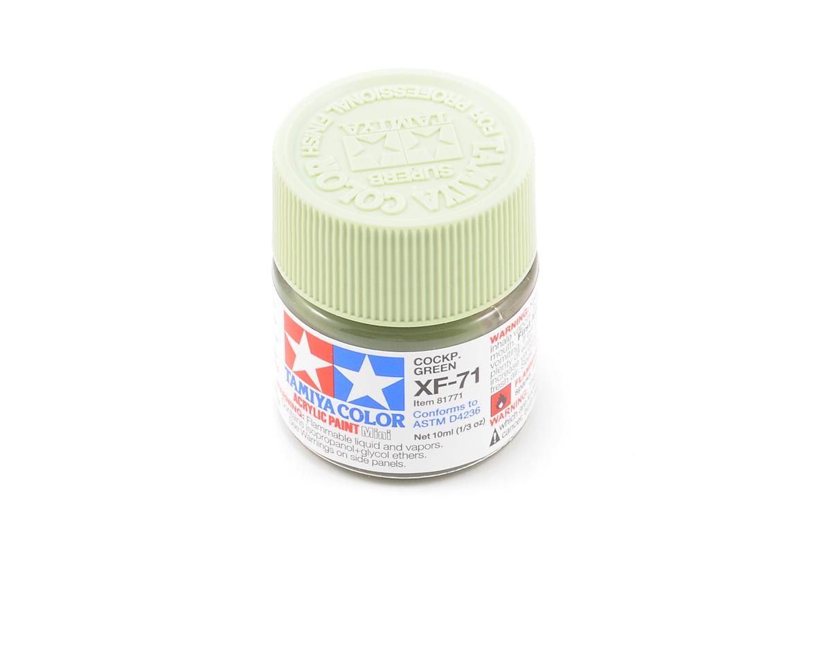 TAM81771  Tamiya XF-71 Flat Cockpit Green Acrylic Paint (10ml)