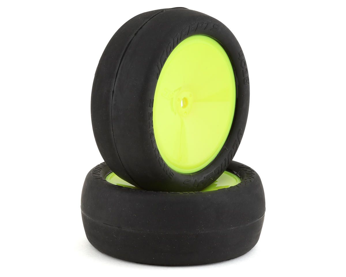 JCO4018-2691 JConcepts Smoothie 2 2.2&quot; Pre-Mounted 2WD Front Buggy Tires (Yellow) (2) (Silver) w/12mm Hex