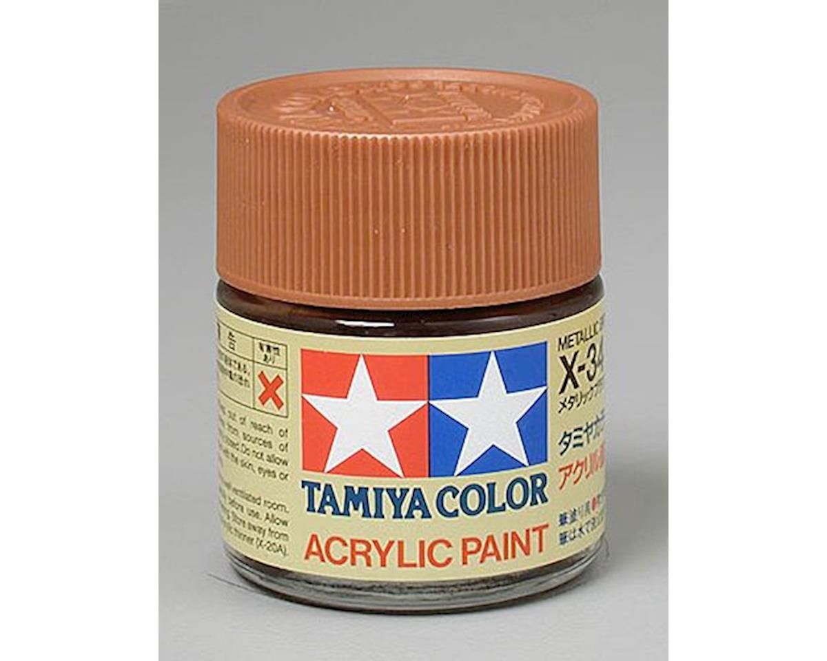 TAM81034  Tamiya X-34 Metallic Brown Gloss Finish Acrylic Paint (23ml)