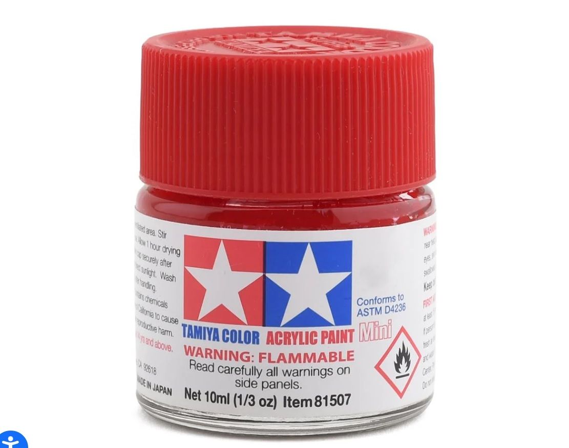 TAM81507 Tamiya X-7 Red Acrylic Paint (10ml)