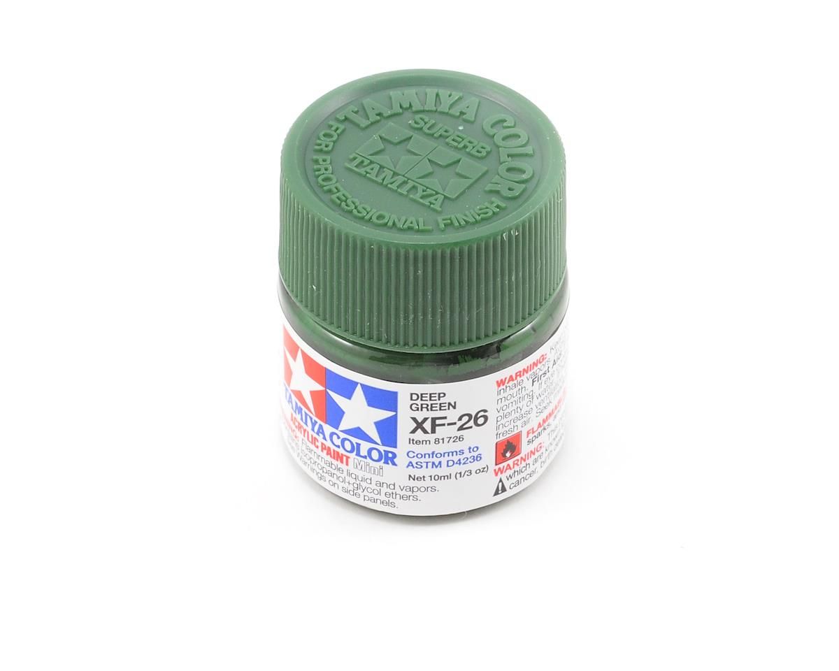 TAM81726  Tamiya XF-26 Flat Deep Green Acrylic Paint (10ml)