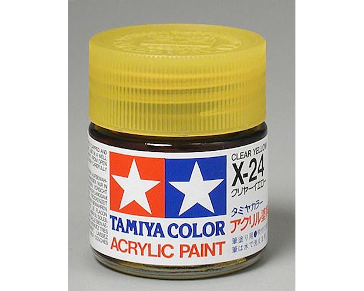 TAM81024  Tamiya X-24 Clear Yellow Gloss Finish Acrylic Paint (23ml)
