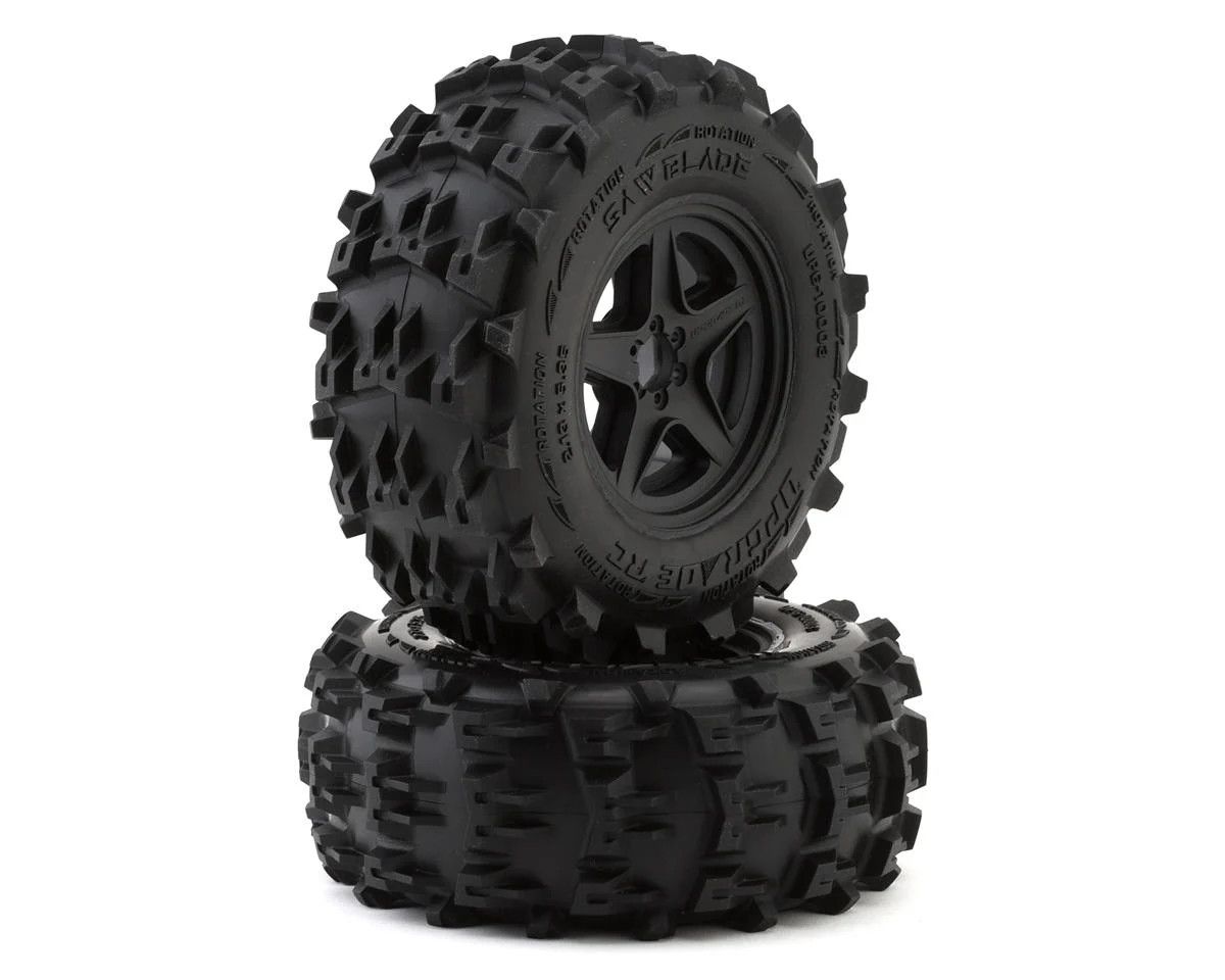 UPG-10003 UpGrade RC Saw Blade 2.8&quot; Pre-Mounted Off-Road Tires w/5-Star Wheels (2) (17mm/14mm/12mm Hex)