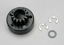 5214 Clutch bell (14-tooth)/ 5x8x0.5mm fiber washer (2)/ 5mm e-clip (2) (requires 5x10x4mm ball bearings part #4609) (1.0 metric pitch)