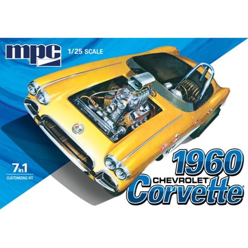 MCP1002  MCP 1/25 1960 Chevy Corvette 7-in-1, Model Kit