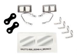 9816 Door handles (left &amp; right)/ mirrors, side (left &amp; right)/ windshield wipers (fits #9812 body)