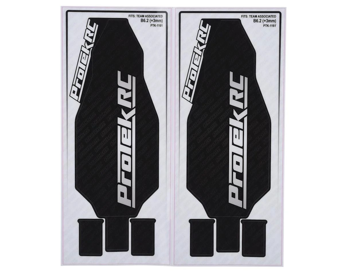PTK-1161 ProTek RC AE B6.3 &amp; B6.2 (+3mm) &quot;Thick&quot; Precut Chassis Protective Sheet (2)