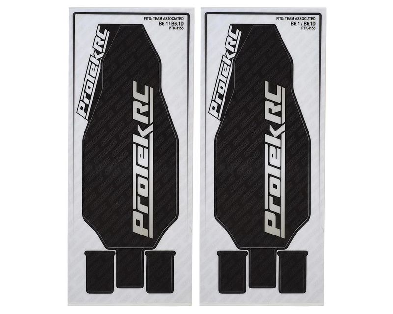 PTK-1155 ProTek RC AE B6.3D &amp; B6.2D &quot;Thick&quot; Precut Chassis Protective Sheet (2)