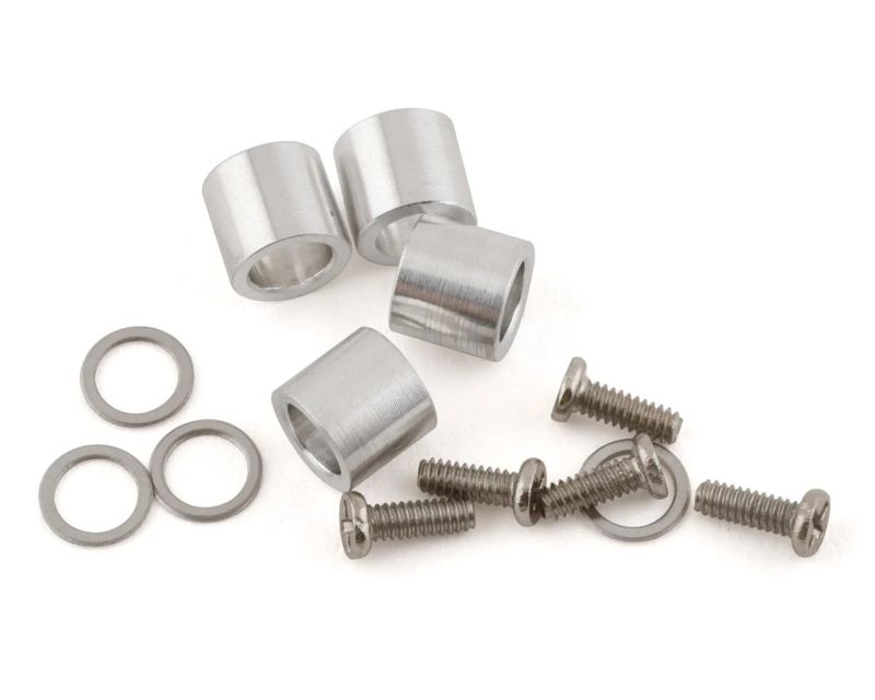 HRASXTF39WH Hot Racing Axial SCX24 Stub Axles Aluminum Spacers (+4mm Offset)