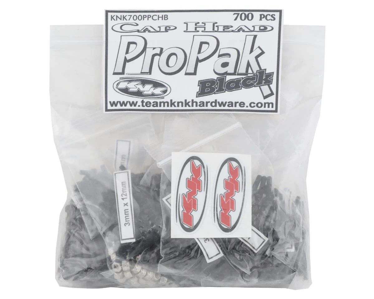 KNK700PPCHB Team KNK Cap Head Pro Pak Hardware Kit Black Oxide (700)
