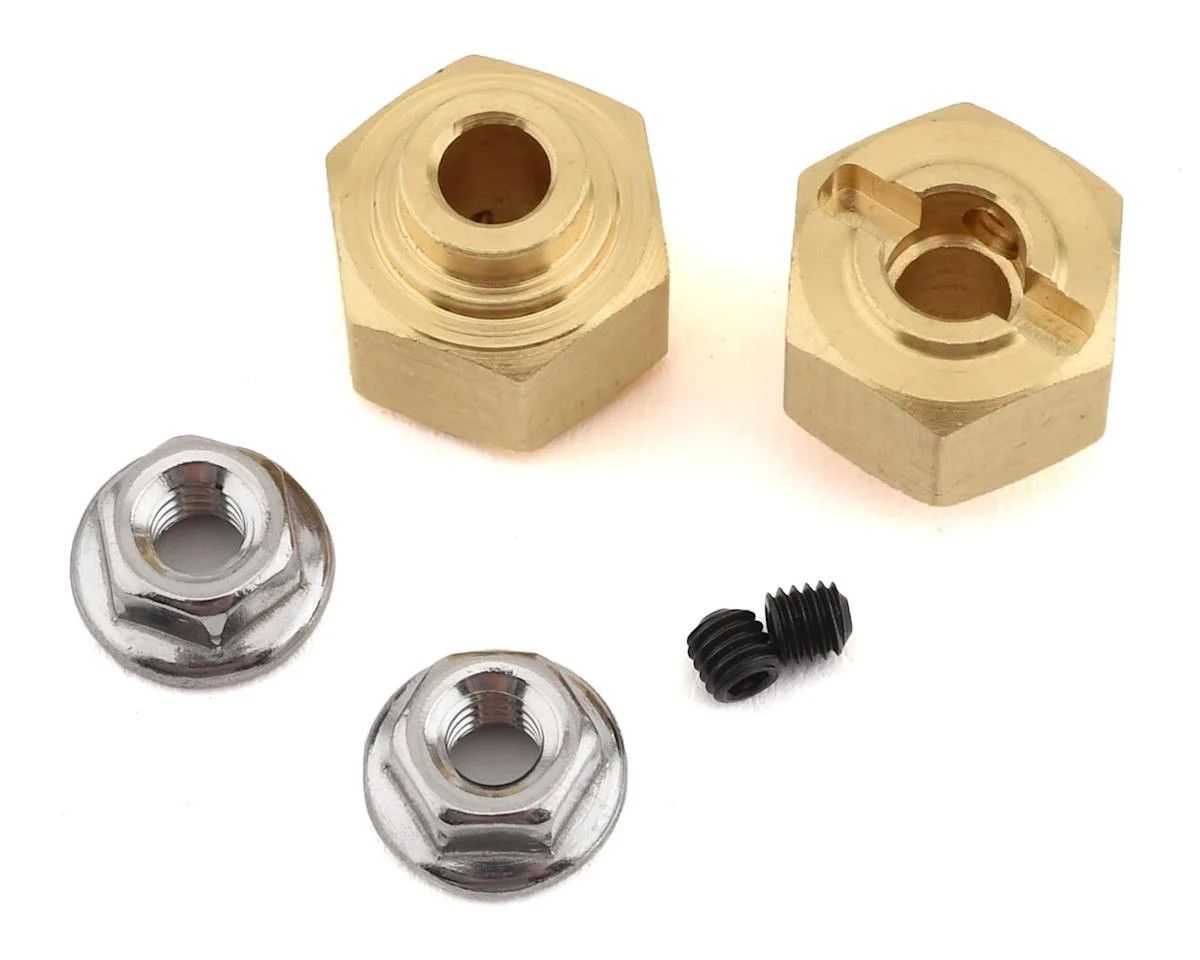 KNK12X10BRA2 Team KNK 12mm Brass Hex w/Step (2) (10mm)