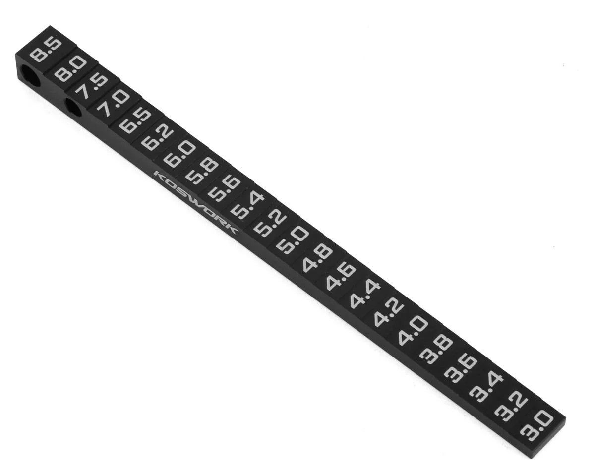 KOS13351 Koswork 1/12 &amp; 1/10 On Road Ride Height Gauge (3.0-8.5mm)