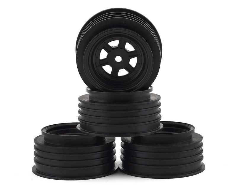 DER-GSF-AB Gambler Front Wheels with 12mm Hex / AE Offset / BLACK