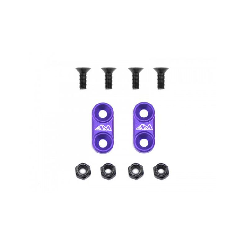 AM030103 1/10 ON-ROAD ALLOY WING MOUNTS - PURPLE