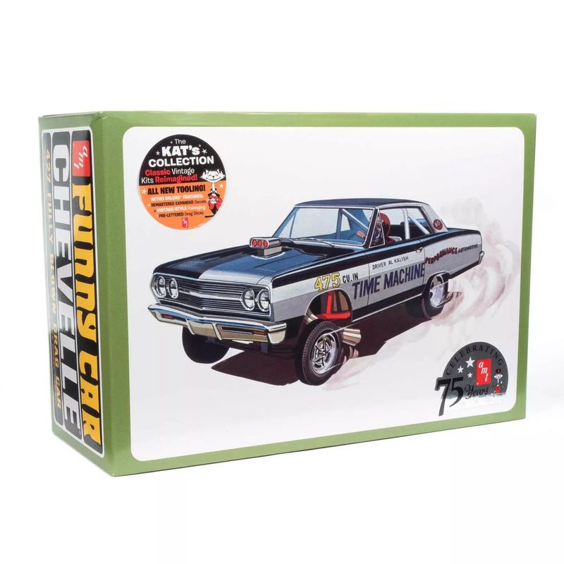 AMT1302 1965 Chevy Chevelle AWB Time Machine 1/25