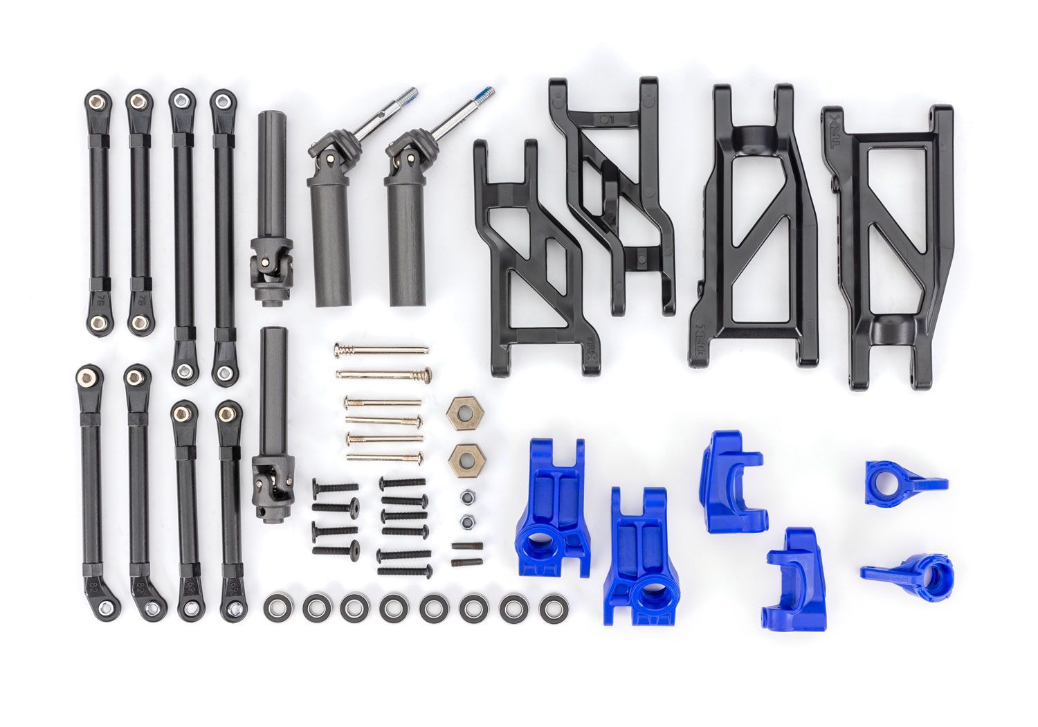 9180-BLUE Rustler or Stampede 2WD Outer Driveline &amp; Suspension Upgrade Kit, extreme heavy duty