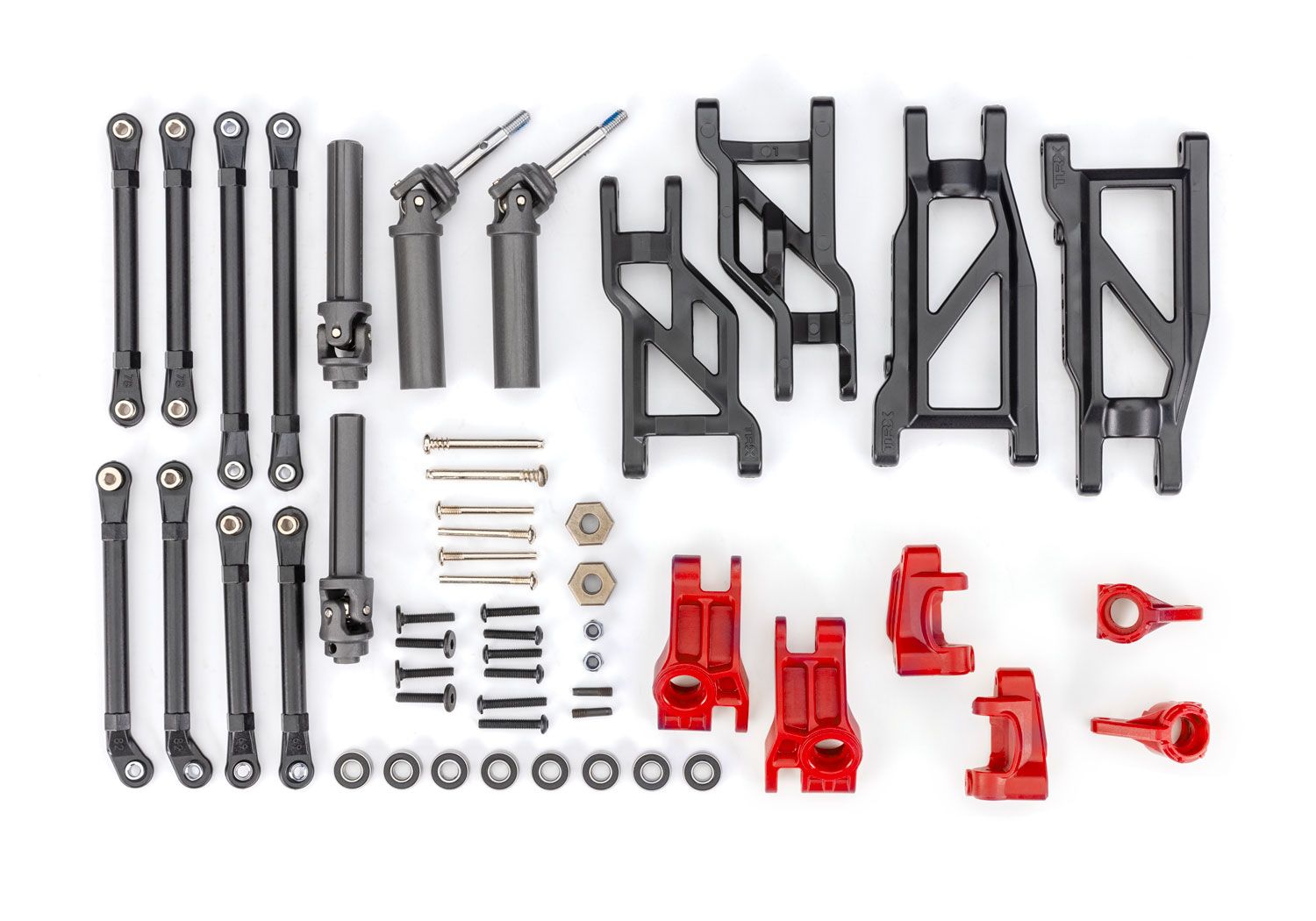 9180-RED Rustler or Stampede 2WD Outer Driveline &amp; Suspension Upgrade Kit, extreme heavy duty