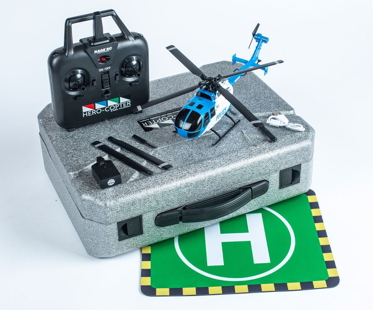 RGR6051 Hero-Copter, 4-Blade RTF Helicopter; Police