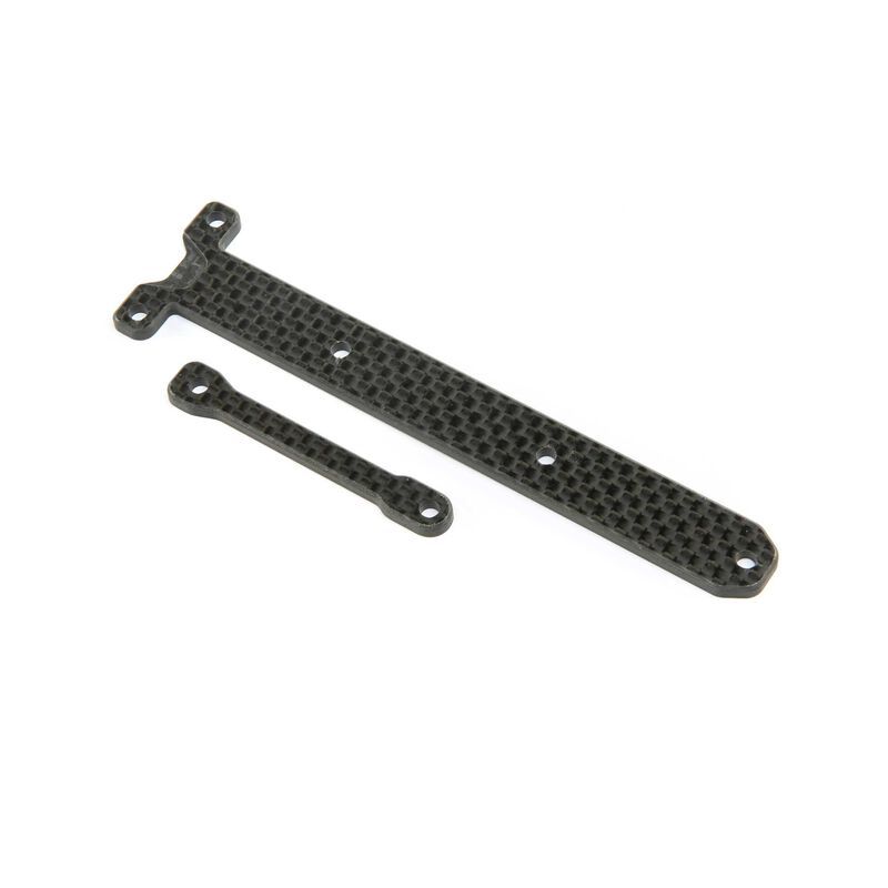 TLR231088 Carbon Chassis Brace Support Set: 22X-4