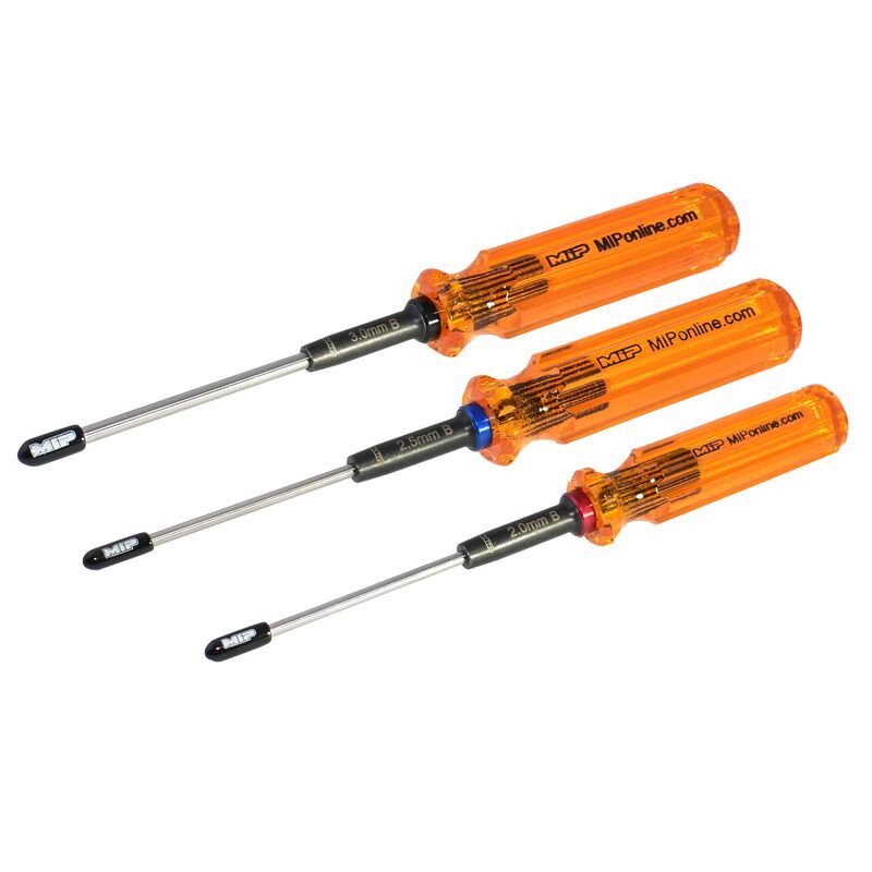 MIP9606 Hex Driver Ball Wrench Set Gen 2 Metric 2.0mm, 2.5mm, &amp; 3.0mm Item No. MIP - MIP9606