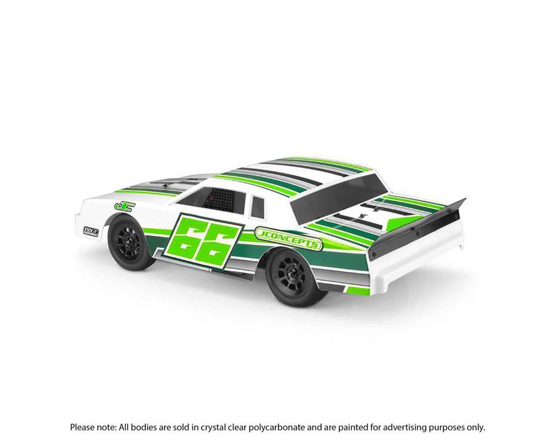 JCO0422L JConcepts 1987 Chevy Monte Carlo Street Stock Dirt Oval Body (Clear) (Lightweight)