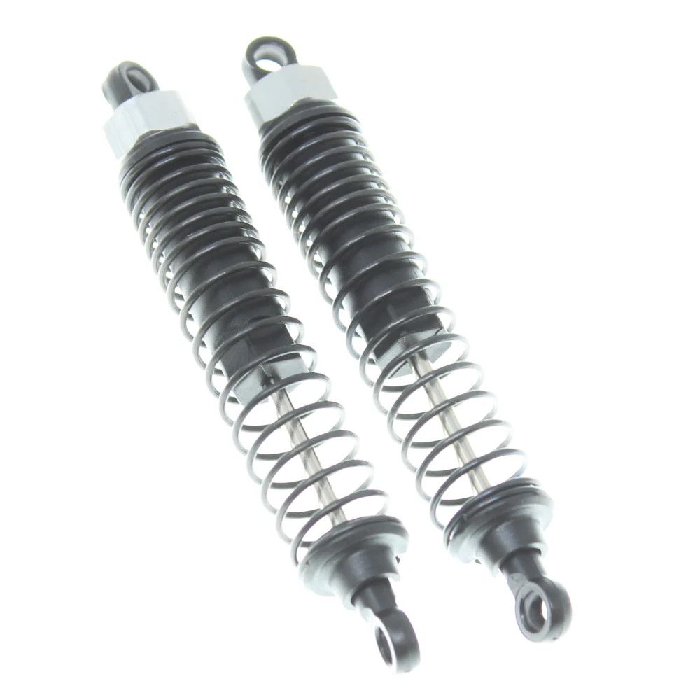 08001S  Plastic body shocks w/ black springs (Silver) (2)
