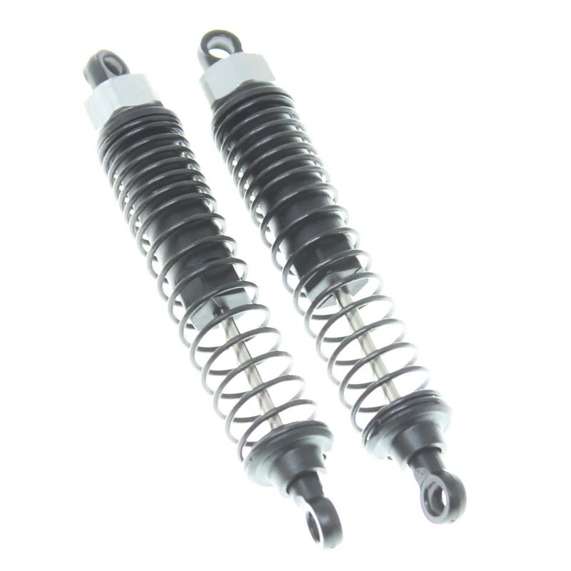 08001S  Plastic body shocks w/ black springs (Silver) (2)