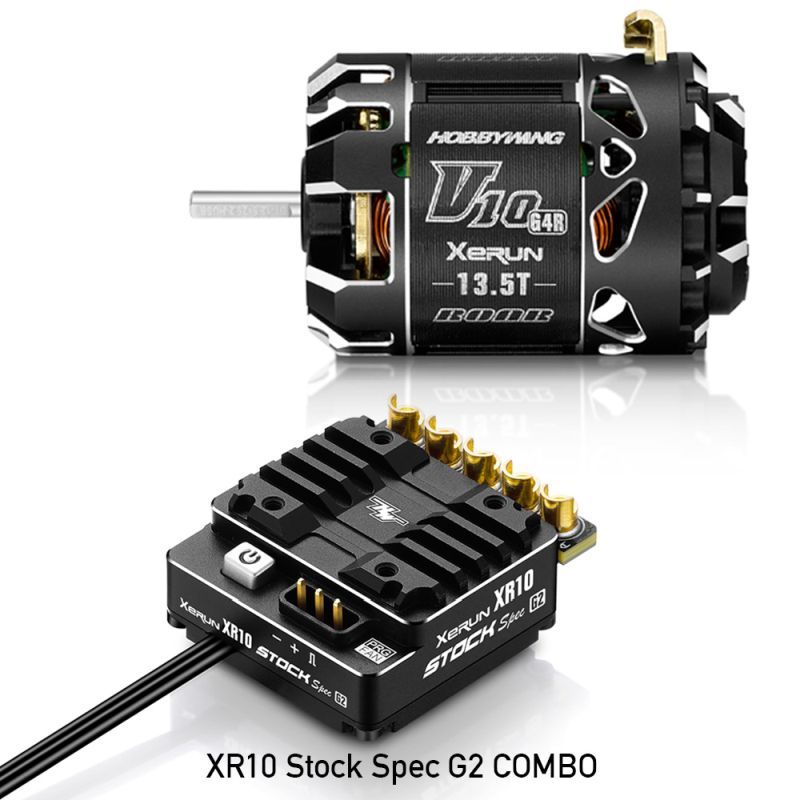 HWI38020377 Hobbywing Xerun Combo XR10 Stock 2S G2 ESC &amp; V10 G4R 13.5T Motor