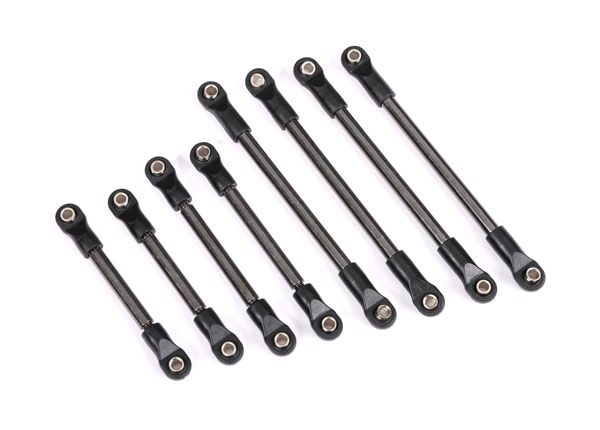 9849  Suspension link set, TRX4M, steel (includes 4x55mm front lower links (2), 4x48mm front upper links (2), 4x74mm rear lower or upper links (4))