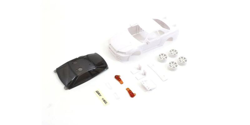 KYOMZN206 Nissan Skyline GT-R V-Spec (R34) White Body Set, w/Rim for AWD