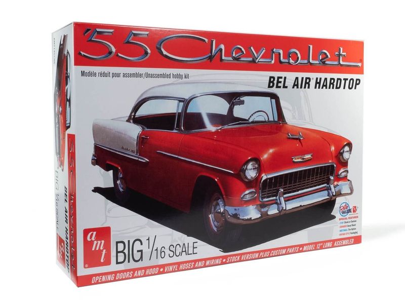 AMT1452 AMT  1955 Chevy Bel Air Hardtop Plastic Model Kit 1/16 Scale