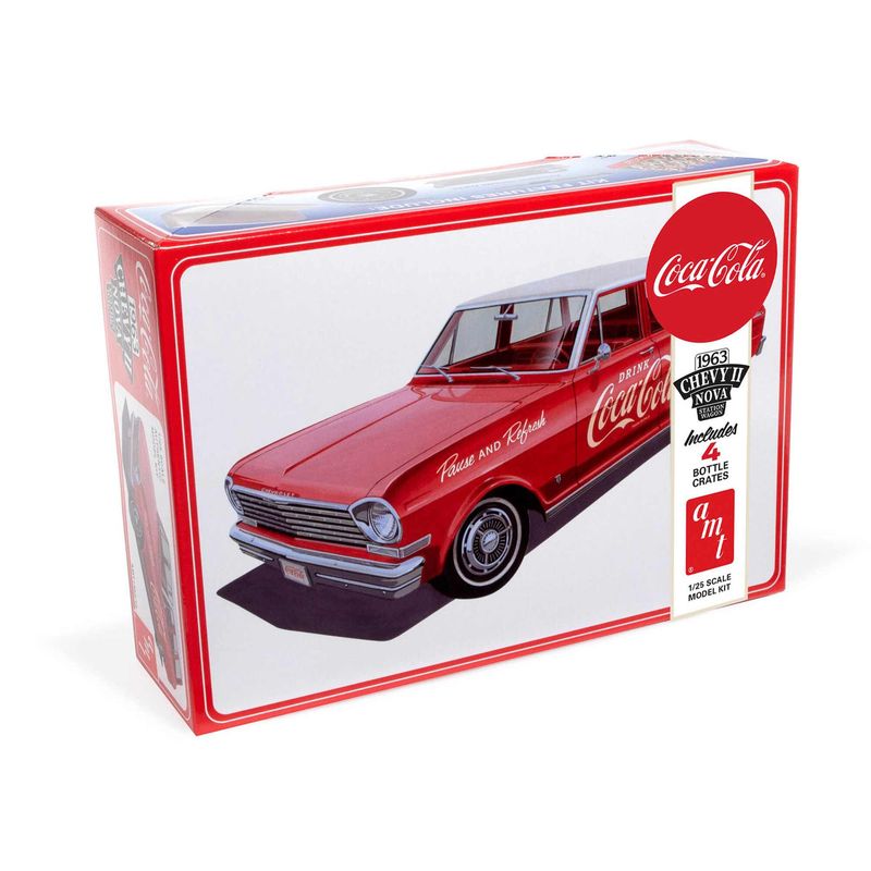 AMT1353 1963 Chevy II Nova Wagon w/Crates Coke, 1/25