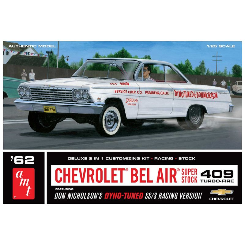 AMT1283 1962 Chevy Bel Air Super Stock Don Nicholson 1:25