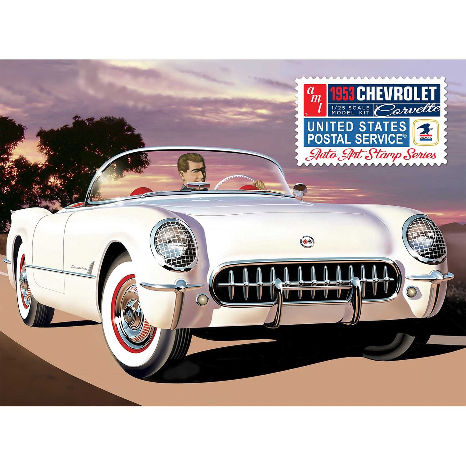 AMT1244 1953 Chevy Corvette (USPS Stamp Series)