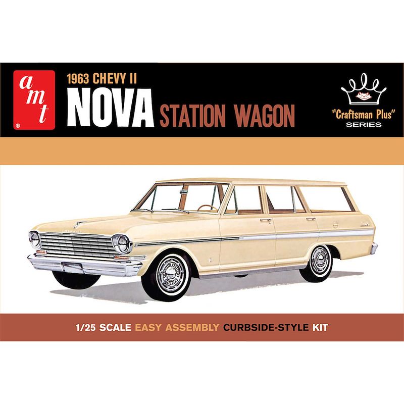 AMT1202 1/25 1963 Chevy II Nova Station Wagon Craftsman