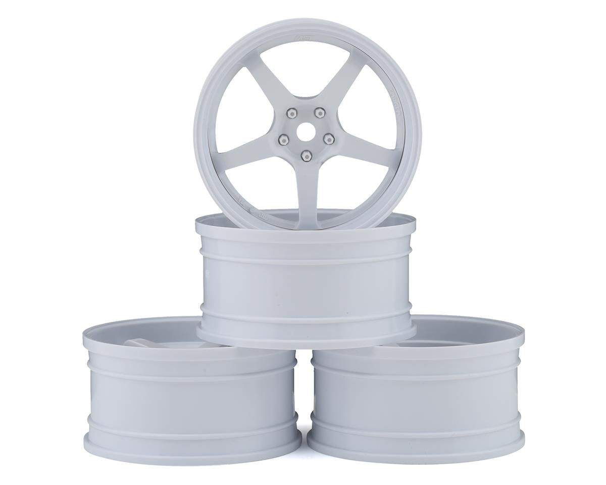 832109W MST GT Wheel Set (White/White) (4) (Offset Changeable)