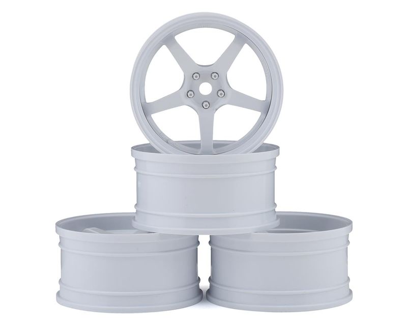 832109W MST GT Wheel Set (White/White) (4) (Offset Changeable)