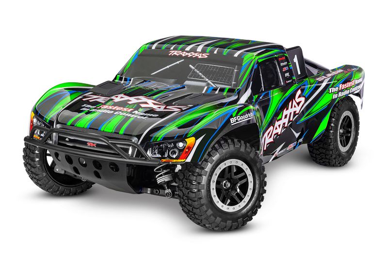 68386-4-GRN  Slash 4X4 VXL: 1/10 scale brushless short course truck, fully-assembled with factory-installed Extreme Heavy Duty Upgrade Kit, waterproof electronics, Ready-To-Race, with TQ 2.4 GHz 2-cha