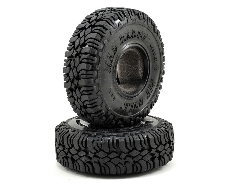 PBTPB9007NK Pit Bull Tires Mad Beast 1.9&quot; Scale Rock Crawler Tires (2) (Komp) w/Two Stage Foam