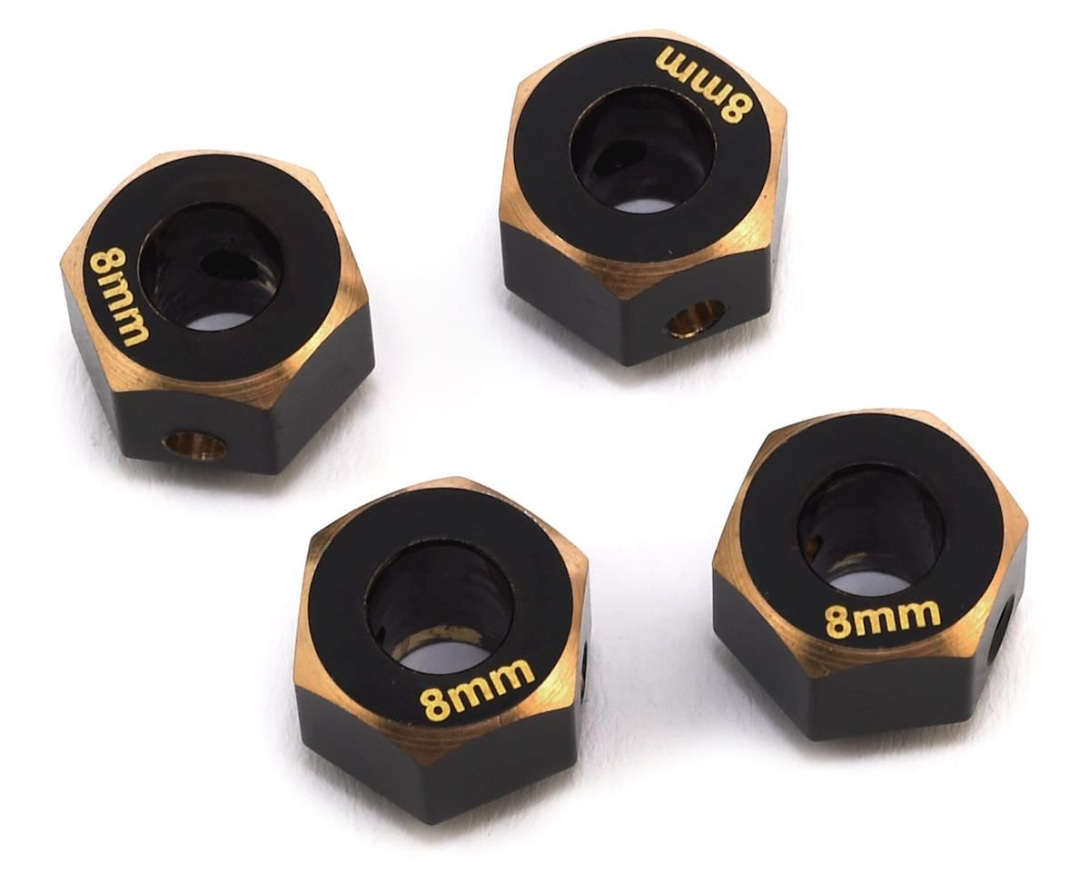 SAMTRX4-4063-8 Samix TRX-4 Brass 12mm Hex Adapter (4) (+8mm Offset)